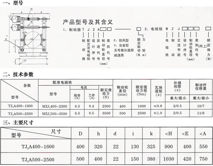 防風(fēng)電磁塊式制動器